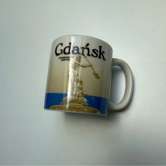 Starbucks Gdansk Poland Global Icons Espresso Mug 3 fl oz 89 ml Mini Small 2012 - Picture 13 of 14